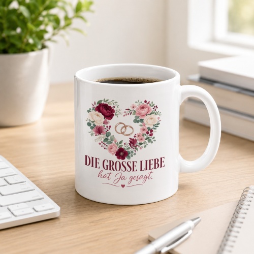 Tasse »Die große Liebe hat Ja gesagt«