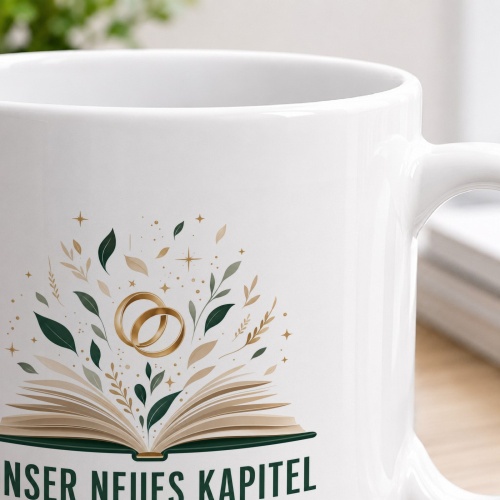 Tasse »Unser neues Kapitel beginnt mit einem Ja«