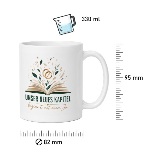 Tasse »Unser neues Kapitel beginnt mit einem Ja«