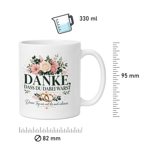 Tasse »Danke, dass du dabei warst«