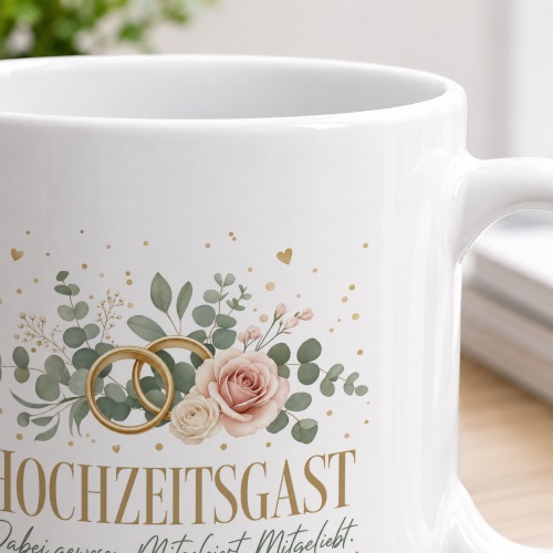Tasse »Hochzeitsgast – Dabei gewesen. Mitgefeiert.«