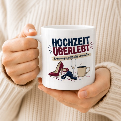 Tasse »Hochzeit überlebt«