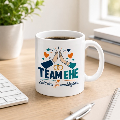 Tasse »Team Ehe – Seit dem Ja unschlagbar«
