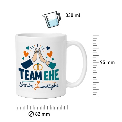 Tasse »Team Ehe – Seit dem Ja unschlagbar«