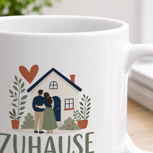 Tasse »Zuhause ist dort, wo wir zusammen sind«