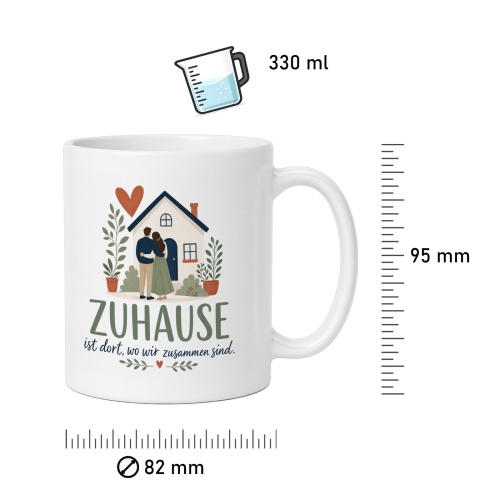 Tasse »Zuhause ist dort, wo wir zusammen sind«