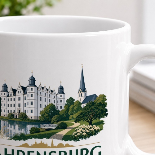 Tasse »Ahrensburg – Weiße Schlossstadt im Grünen«