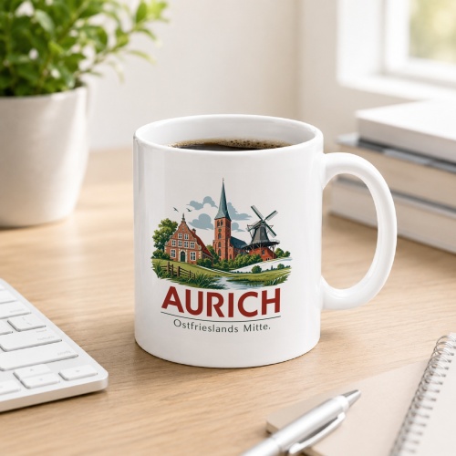 Tasse »Aurich – Ostfrieslands Mitte.«