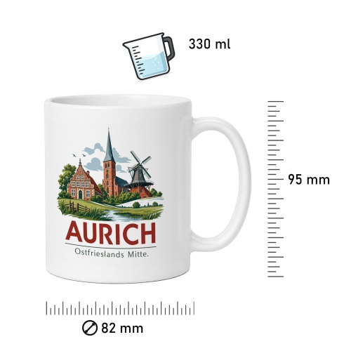 Tasse »Aurich – Ostfrieslands Mitte.«