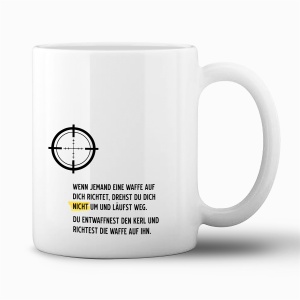 Tasse "Du läufst nicht weg"