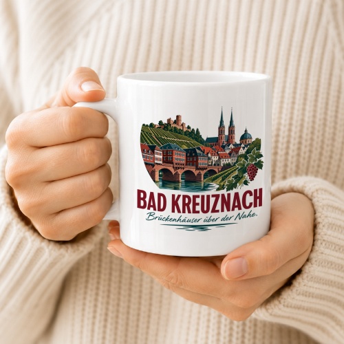 Tasse »Bad Kreuznach – Brückenhäuser über der Nahe«