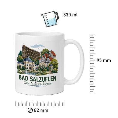 Tasse »Bad Salzuflen – Sole, Fachwerk, Kurpark«