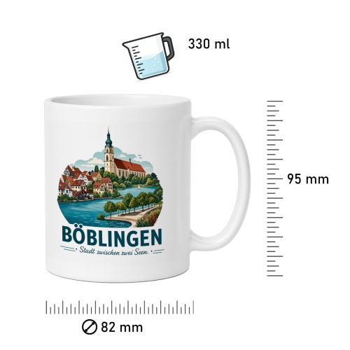Tasse »Böblingen – Stadt zwischen zwei Seen«