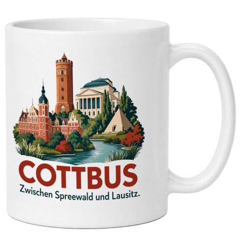 Tasse »Cottbus – Zwischen Spreewald und...