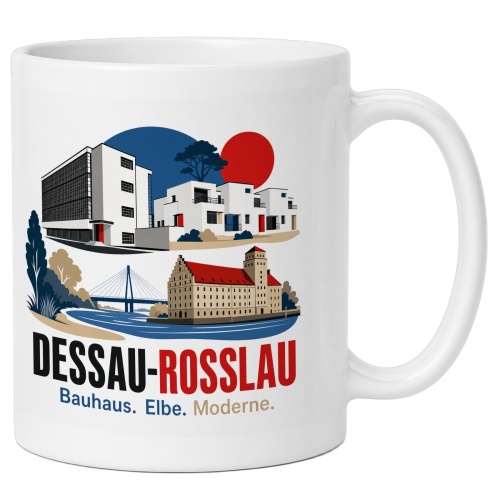 Tasse »Dessau-Roßlau – Bauhaus. Elbe....