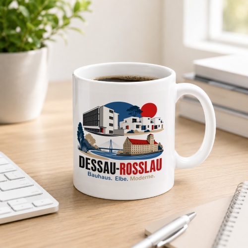 Tasse »Dessau-Roßlau – Bauhaus. Elbe....