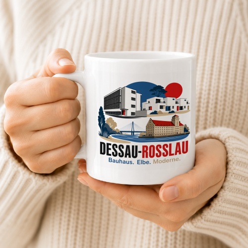 Tasse »Dessau-Roßlau – Bauhaus. Elbe. Moderne.«