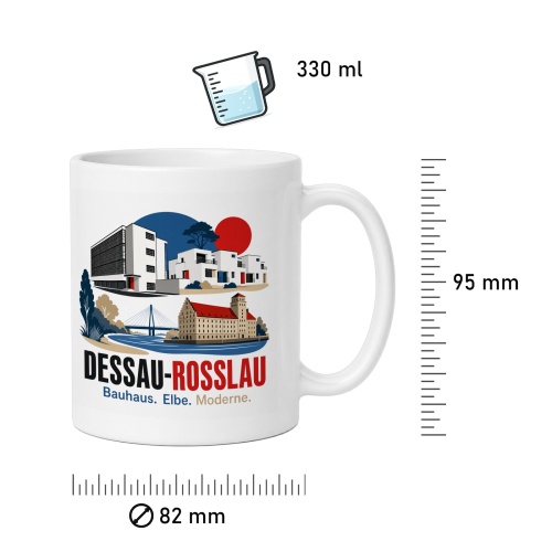 Tasse »Dessau-Roßlau – Bauhaus. Elbe. Moderne.«