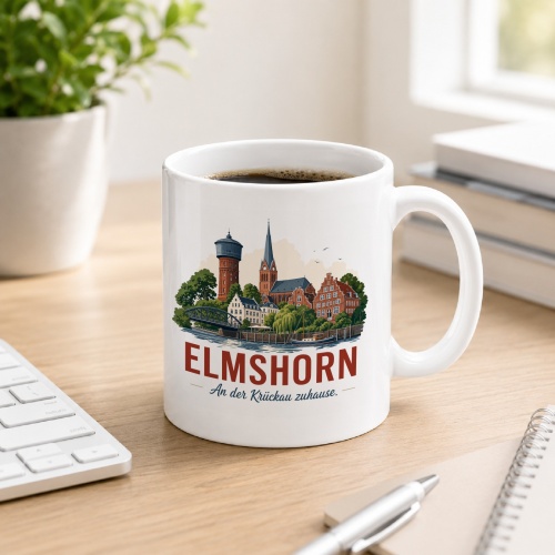 Tasse »Elmshorn – An der Krückau zuhause«
