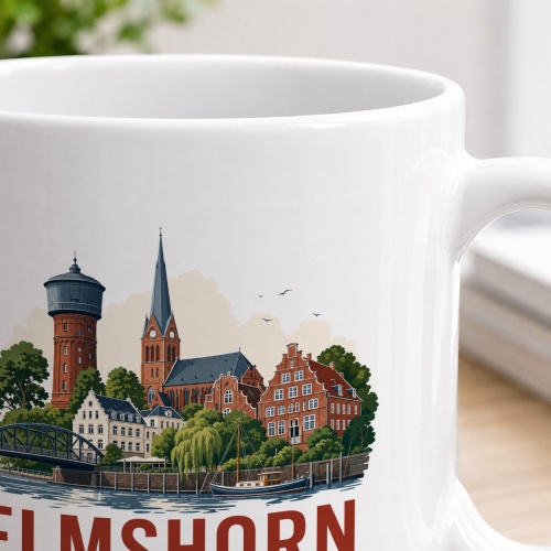 Tasse »Elmshorn – An der Krückau zuhause«