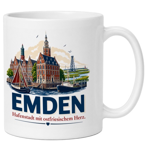 Tasse »Emden – Hafenstadt mit ostfriesischem...
