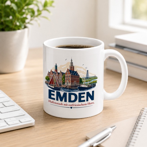 Tasse »Emden – Hafenstadt mit ostfriesischem Herz«
