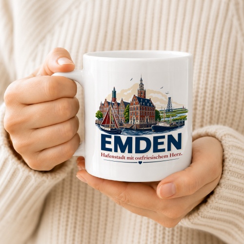 Tasse »Emden – Hafenstadt mit ostfriesischem Herz«