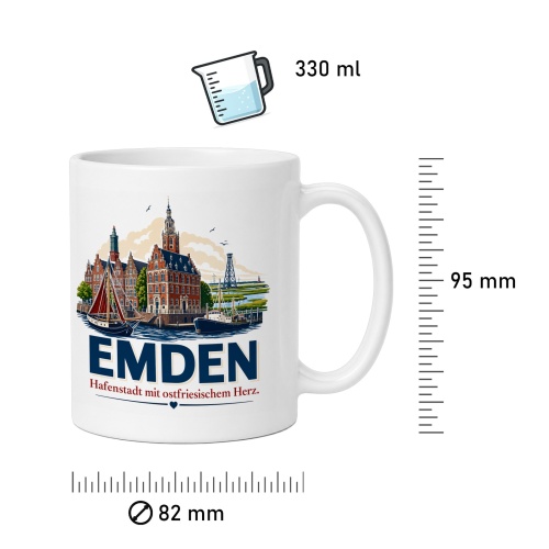 Tasse »Emden – Hafenstadt mit ostfriesischem Herz«