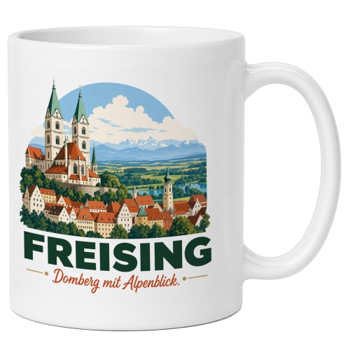 Tasse »Freising – Domberg mit Alpenblick«