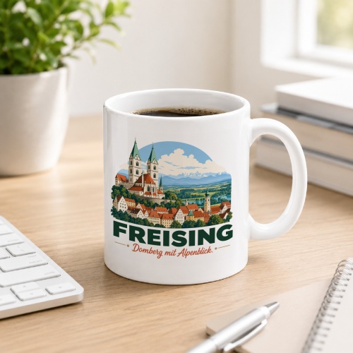 Tasse »Freising – Domberg mit Alpenblick«