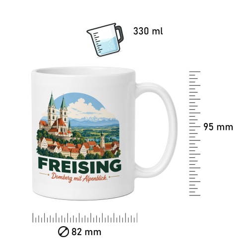 Tasse »Freising – Domberg mit Alpenblick«