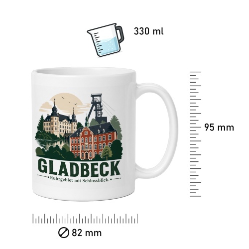 Tasse »Gladbeck – Ruhrgebiet mit Schlossblick«