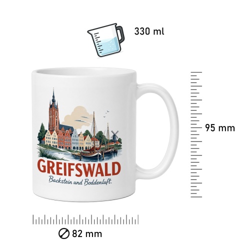 Tasse »Greifswald – Backstein und Boddenluft«