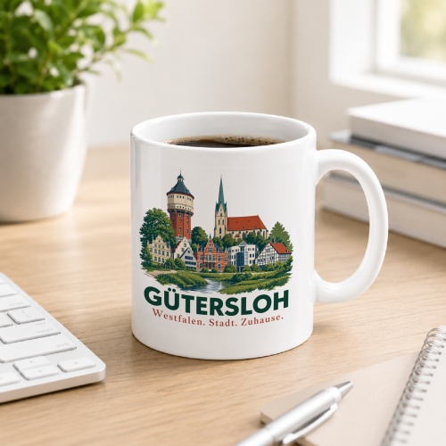 Tasse »Gütersloh – Westfalen. Stadt. Zuhause.«