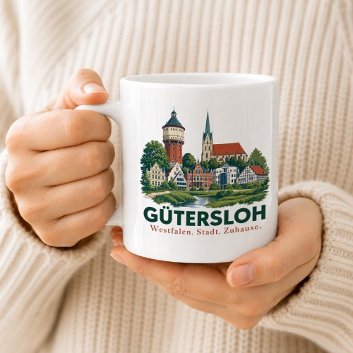 Tasse »Gütersloh – Westfalen. Stadt. Zuhause.«