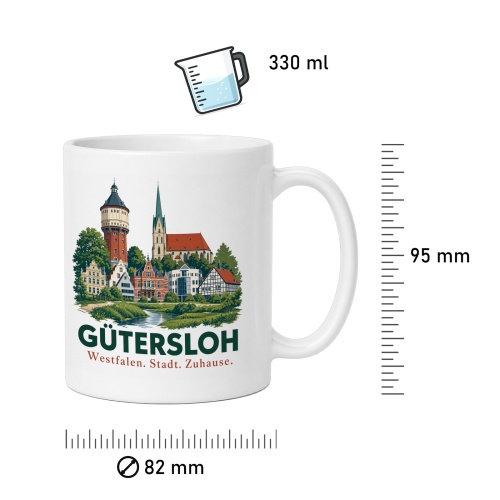 Tasse »Gütersloh – Westfalen. Stadt. Zuhause.«