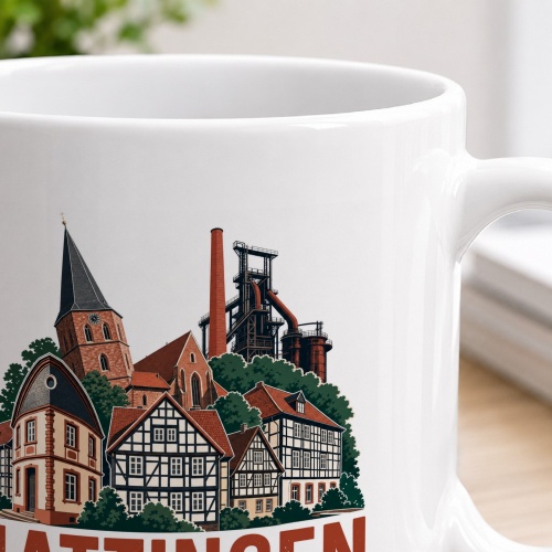 Tasse »Hattingen – Fachwerk trifft Hochofen«