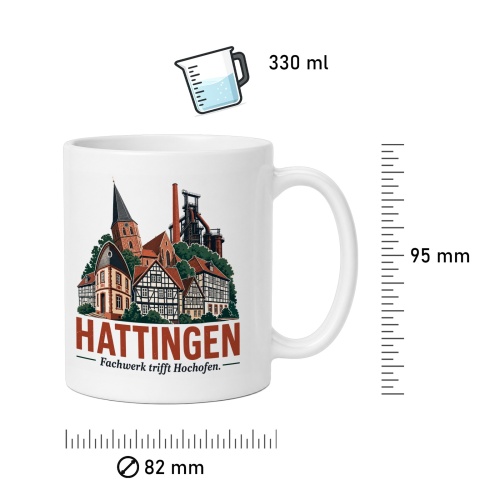 Tasse »Hattingen – Fachwerk trifft Hochofen«