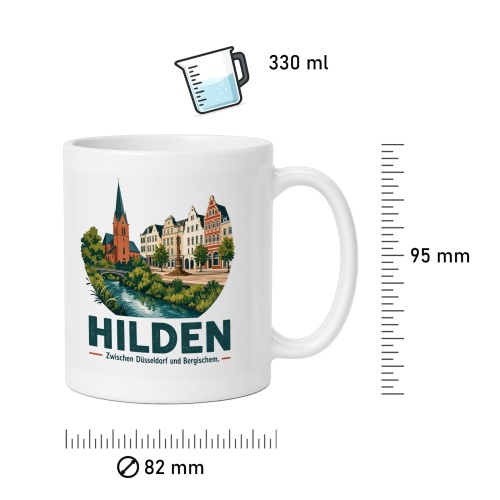 Tasse »Hilden – Zwischen Düsseldorf und Bergischem.«