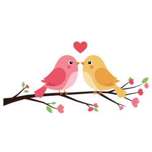 Tasse "Birds in love"