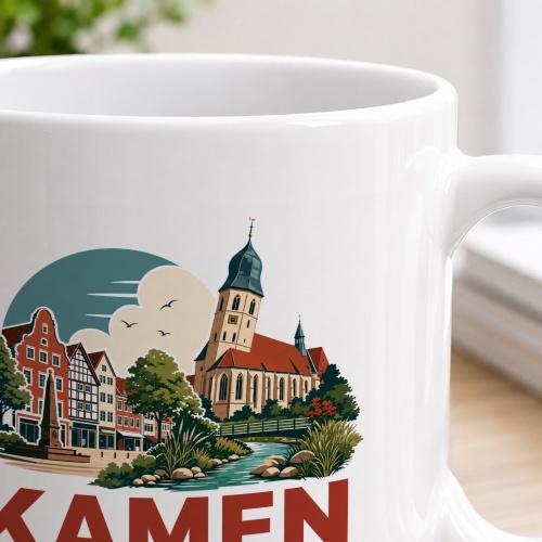 Tasse »Kamen – Westfalen mit schiefem Turm«