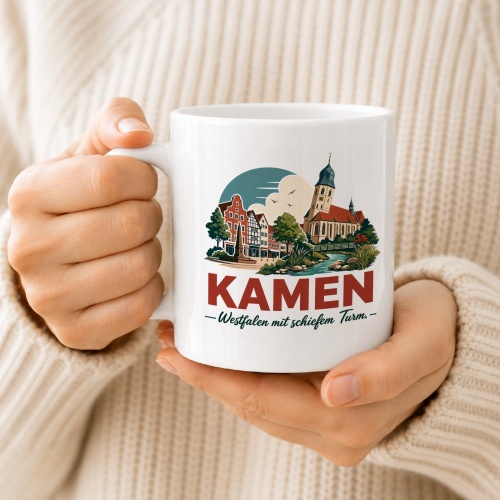 Tasse »Kamen – Westfalen mit schiefem Turm«