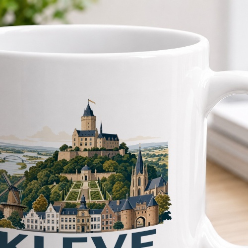 Tasse »Kleve – Schwanenburg über dem Niederrhein«