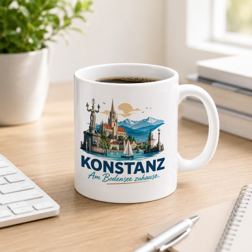 Tasse »Konstanz – Am Bodensee zuhause.«