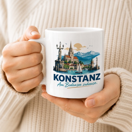 Tasse »Konstanz – Am Bodensee zuhause.«