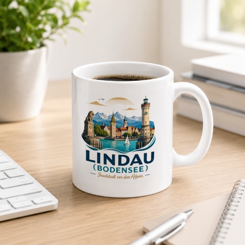 Tasse »Lindau (Bodensee) – Inselstadt vor den Alpen«