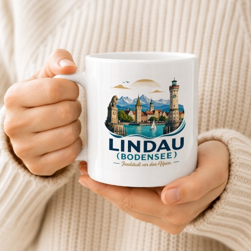 Tasse »Lindau (Bodensee) – Inselstadt vor den Alpen«