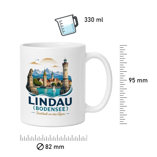 Tasse »Lindau (Bodensee) – Inselstadt vor den Alpen«