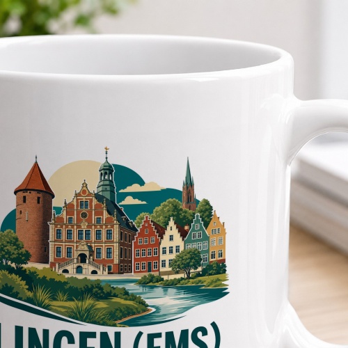 Tasse »Lingen (Ems) – Altstadt. Zuhause.«