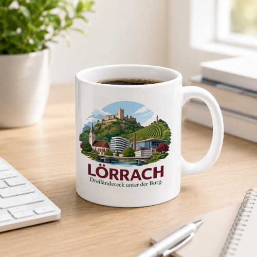 Tasse »Lörrach – Dreiländereck unter der Burg«